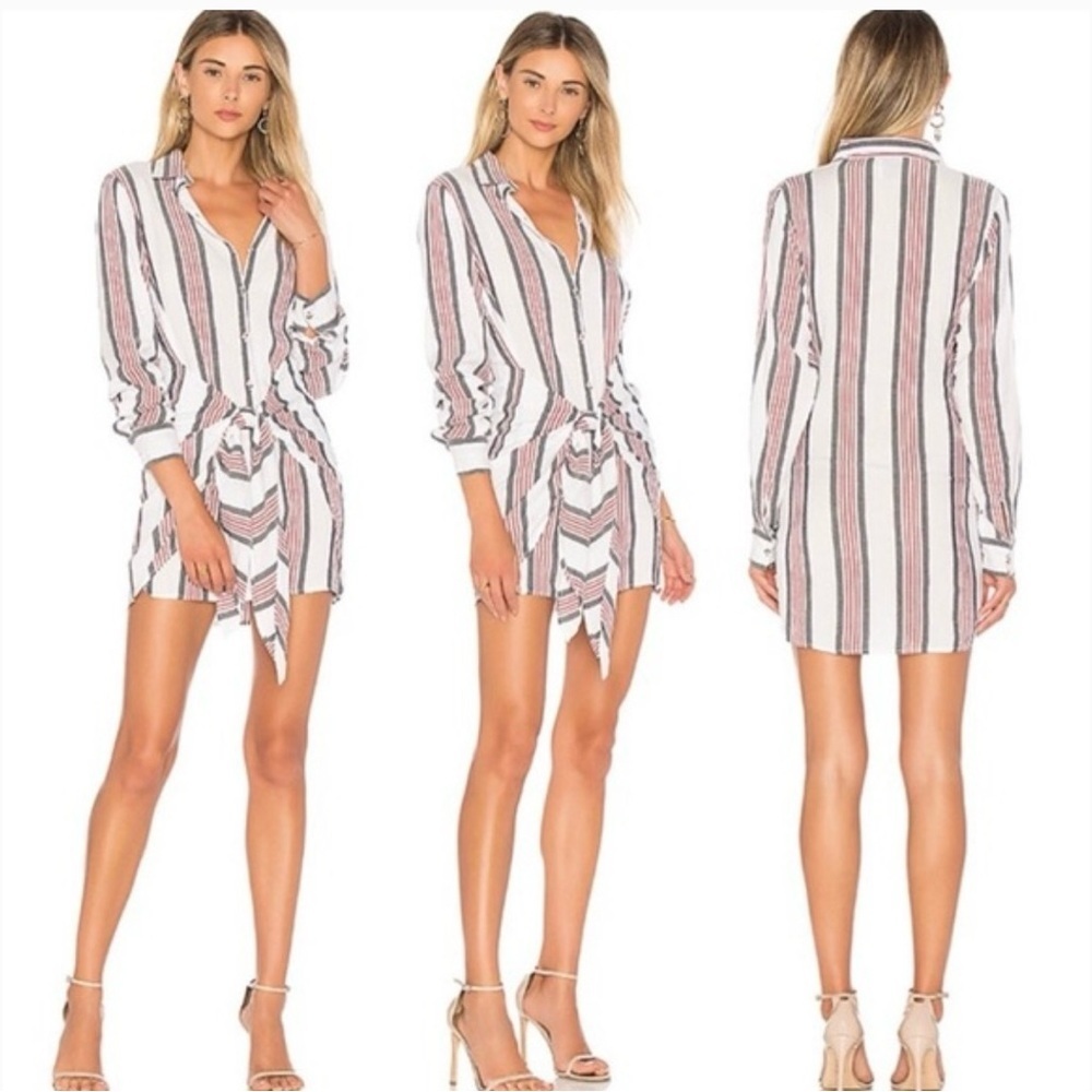 L’Academie Cloudline Striped Shirt Dress